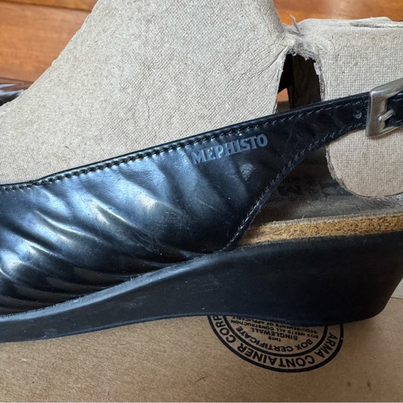 Mephisto Peep Toe Wedge Sandals - Picture 9 of 12